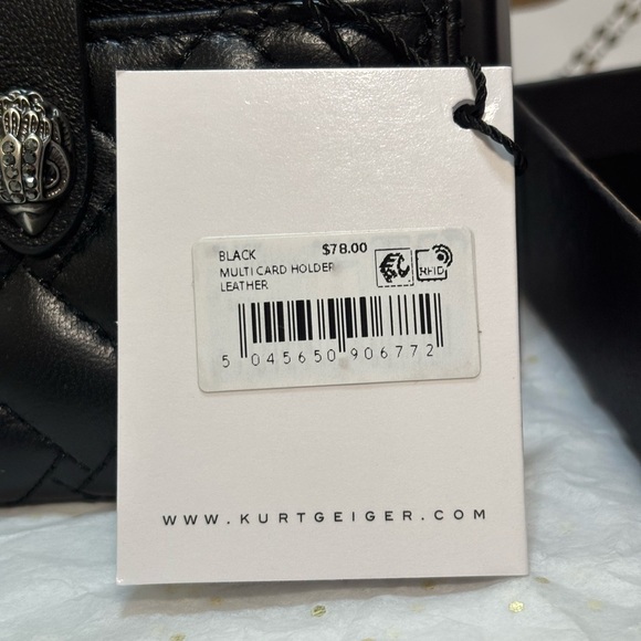 Kurt Geiger Black Quilted Wallet NWT - Picture 9 of 10